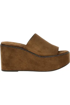 Brunello Cucinelli Sko, Dame, , 38 EU, Platform Kilehæls Sandaler Kvinder