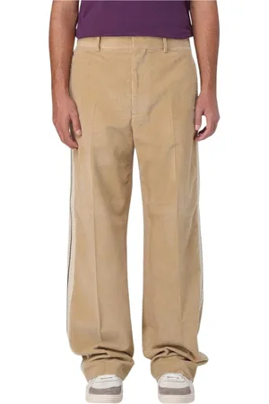 Palm Angels Bukser, Herre, Brun, M, Bomuld, Brun Corduroy Bukser med Striber