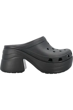 Crocs Sko, Herre, Sort, 37 EU, Sorte højhælede platformsklodser