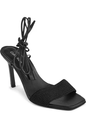 Calvin Klein Sko, Dame, Sort, 37 EU, Bomuld, Elegant bomuldssandal lavet i Italien