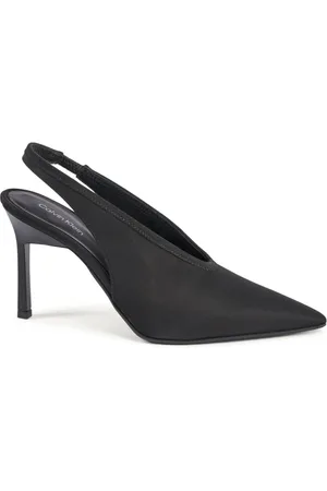 Calvin Klein Sko, Dame, Sort, 38 EU, Nylon, Italiensk Nylon Polyamid Pumpe Elegant Design