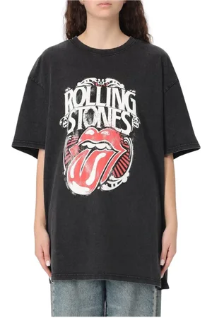 ANIYE BY Top, Dame, Sort, S, Uld, Stilfuld Tongue Graphic Tee