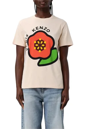 Kenzo Top, Dame, Lyserød, XS, Bomuld, Blomstret Grafisk Tee