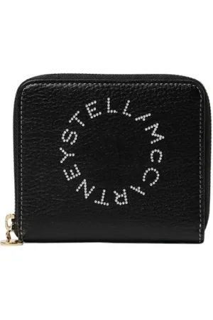 Stella McCartney Tilbehør, Dame, Sort, ONE SIZE, Læder, Sort Zip Around Pung
