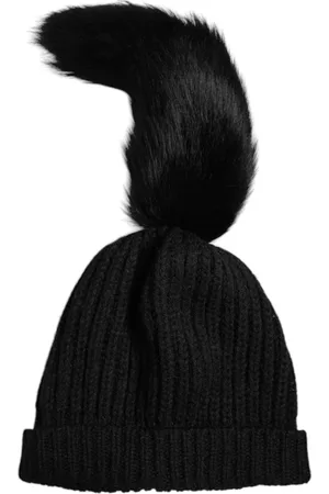 Dolce & Gabbana Tilbehør, Dame, Sort, ONE SIZE, Uld, Luksuriøs Strikket Vinter Beanie Hat