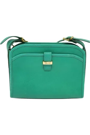 Céline Pre-owned, Dame, Grøn, ONE SIZE, Uld, Pre-owned Laeder celine-tasker
