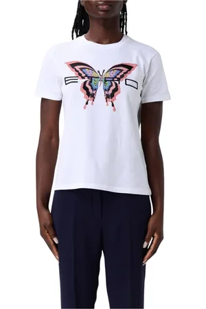 Etro Top, Dame, Flerfarvet, XS, Bomuld, Farverig Butterfly Print T-shirt