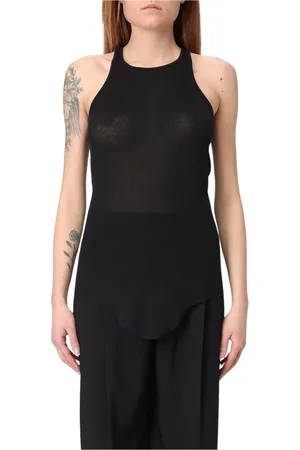 Rick Owens Top, Dame, Sort, S, Gennemsigtig Tank Top Moderne Luksus Minimalistisk