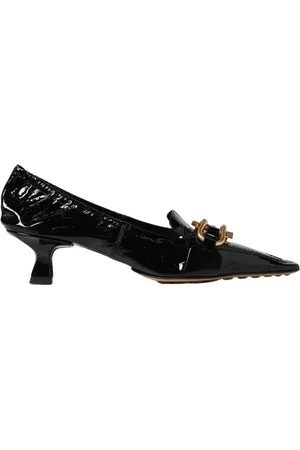 Bottega Veneta Sko, Dame, Sort, 35 EU, Læder, Sort Patentlæder Loafers