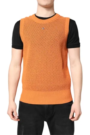 Dolce & Gabbana Strik, Herre, , M, Cashmere, Cashmere Ærmeløs Rund Hals T-shirt