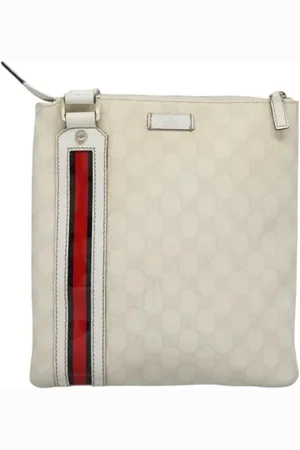 Gucci Pre-owned, Dame, Hvid, ONE SIZE, Uld, Pre-owned Laeder gucci-tasker