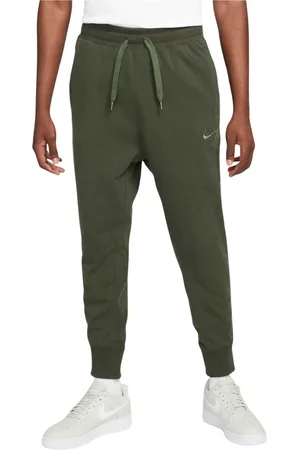 Nike Bukser, Herre, Grøn, 2XL, Bomuld, Klassiske Fleecebukser Grøn
