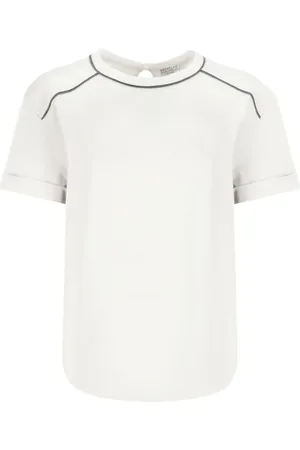 Brunello Cucinelli Top, Dame, , M, Tidløs Designer T-shirt til Kvinder