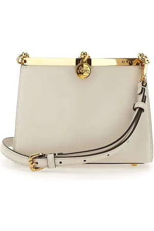 Etro Taske, Dame, Hvid, ONE SIZE, Uld, Cremet Kalveskind Skuldertaske