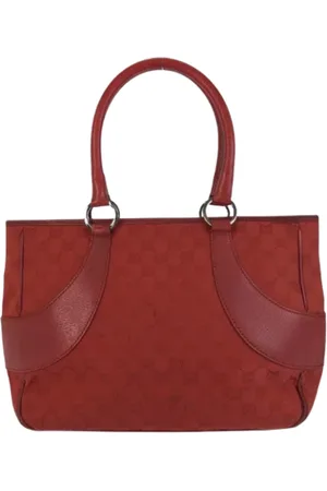 Gucci Pre-owned, Dame, Rød, ONE SIZE, Uld, Pre-owned Canvas totes
