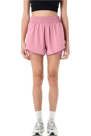 Nike Shorts, Dame, Lyserød, XS, Dobbeltlag Sorte Shorts