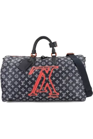 LOUIS VUITTON Pre-owned, Dame, Blå, ONE SIZE, Uld, Pre-owned canvas tasker