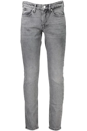Calvin Klein Jeans, Herre, Grå, W28 L32, Bomuld, Slim Taper Jeans, 5-lomme, Genbrugsbomuld
