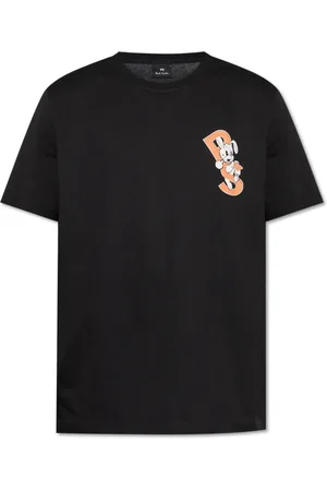 Paul Smith Top, Herre, Sort, XL, Bomuld, T-shirt med farverigt tryk