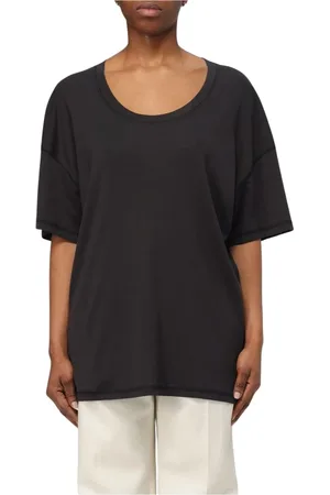 LEMAIRE Top, Dame, Sort, XS, Bomuld, Afslappet kortærmet T-shirt Creme