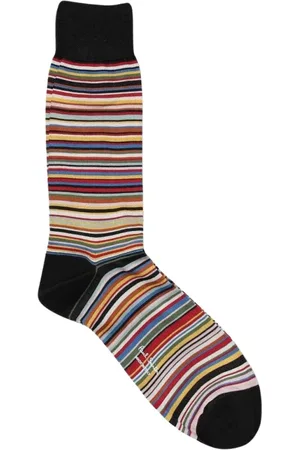 Paul Smith Undertøj, Herre, Flerfarvet, ONE SIZE, Bomuld, Stribede Crew Sokker