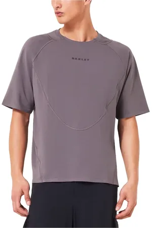 Oakley Top, Herre, Grå, M, Uld, Flex SS Tee Granite Grey Stilfuld