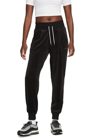 Nike Bukser, Dame, Sort, XS, Polyester, Velour Joggers Sort Elegant Moderne Stil