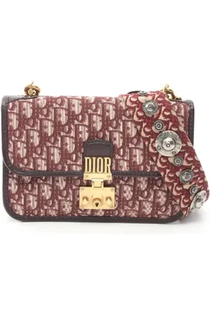 Dior Pre-owned, Dame, Flerfarvet, ONE SIZE, Uld, Pre-owned Canvas crossbody-tasker