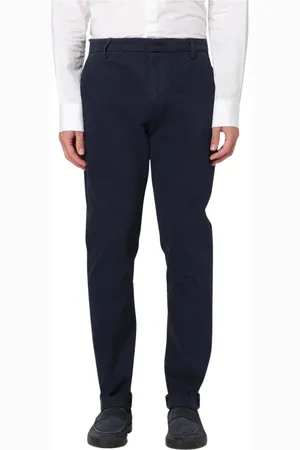 Dondup Bukser, Herre, Blå, W38, Klassiske Slim Fit Bukser