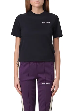 Palm Angels Top, Dame, Sort, XS, Bomuld, Klassisk Sort T-shirt til Kvinder