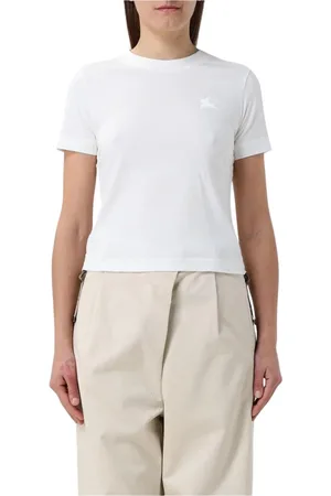 Burberry Top, Dame, Hvid, XS, Hvid Crew Neck T-Shirt