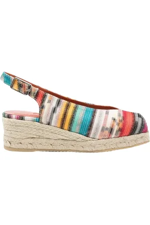 Missoni Sko, Dame, Flerfarvet, 38 EU, Uld, Multifarvet Kilehæl Slingback Sandal