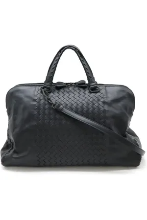 Bottega Veneta Pre-owned, Dame, Sort, ONE SIZE, Uld, Pre-owned Laeder totes