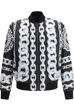 VERSACE Jakke, Herre, Flerfarvet, S, Vendbar Bomberjakke
