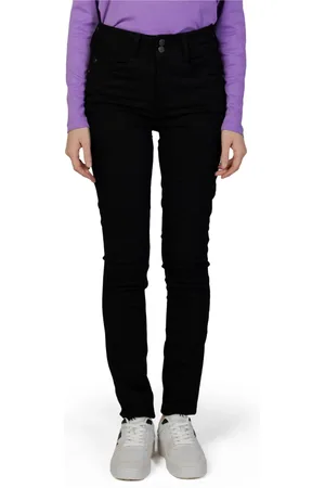 Street one Jeans, Dame, Sort, W27 L32, Bomuld, Sort Enkel Lynlås Jeans Kvinder