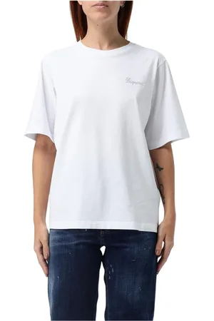 Dsquared2 Top, Dame, Hvid, M, Bomuld, Hvid Crew Neck T-Shirt
