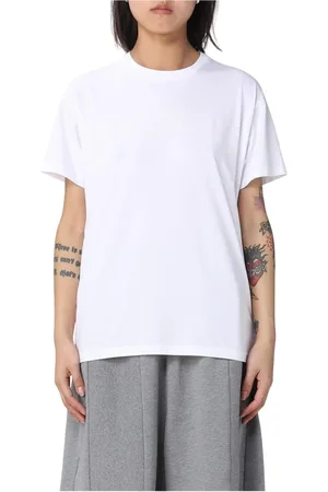 Maison Margiela Top, Dame, Hvid, XS, Bomuld, Hvid Afslappet T-Shirt
