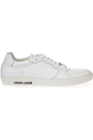 Roberto Cavalli Sko, Dame, Hvid, 37 EU, Læder, Hvide lædersneakers