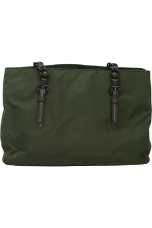 Prada Pre-owned, Dame, Grøn, ONE SIZE, Nylon, Pre-owned nylon prada-tasker