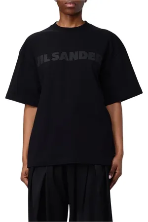 Jil Sander Top, Dame, Sort, XL, Bomuld, Sort Logo Tee Kvinders T-shirt