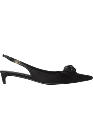 Dolce & Gabbana Sko, Dame, Sort, 37 1/2 EU, Satin, Sort Satin Bue Killingehæle