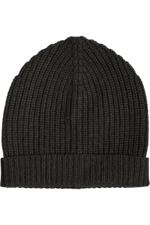 Dolce & Gabbana Tilbehør, unisex, Grøn, ONE SIZE, Cashmere, Mørk Grå Cashmere Strik Hue