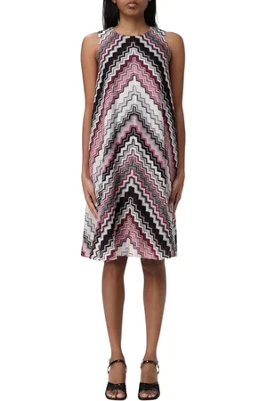 Missoni Kjole, Dame, Flerfarvet, XS, Vibrant Zigzag Strik ALine Kjole