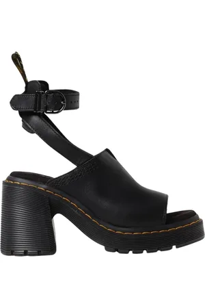 Dr. Martens Sko, Dame, Sort, 39 EU, Læder, Sort Ankelrem Platform Hæle