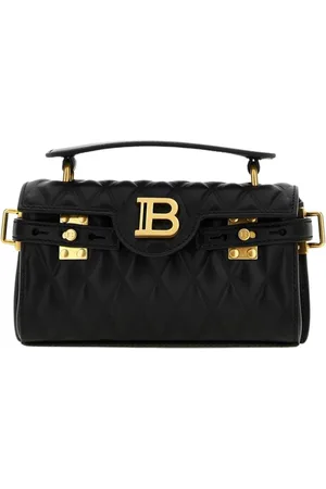 Balmain Taske, Dame, Sort, ONE SIZE, Uld, Mini Quilted Top Handle Taske
