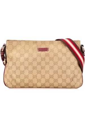 Gucci Pre-owned, Dame, , ONE SIZE, Uld, Pre-owned Canvas crossbody-tasker