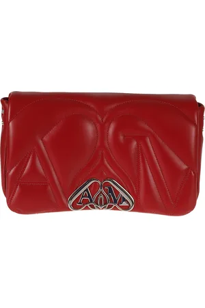 Alexander McQueen Taske, Dame, Rød, ONE SIZE, Uld, Stilfuld Lille Seal Taske