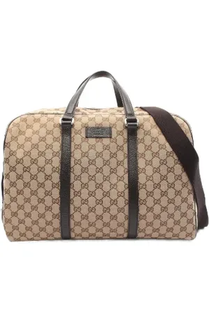 Gucci Pre-owned, Dame, , ONE SIZE, Uld, Pre-owned Canvas rejsetasker