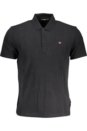 Napapijri Top, Herre, Sort, L, Sort Polo T-shirt med korte ærmer