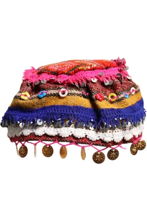 Dolce & Gabbana Tilbehør, Dame, Flerfarvet, ONE SIZE, Blomstret Paillet Strikket Pyntet Hat